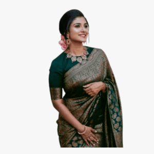 Flosive Women's Present Banarasi Soft Lichi Silk Saree Beautiful Jacquard Rich Pallu Design Work Zari Woven Kanjivaram Silk Style Saree With Soft Lichi Silk Blouse Piece