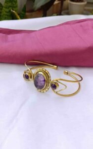 elegant kada with semi precious stone work