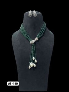 boho knot beaded necklace set