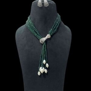 boho knot beaded necklace set